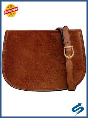 Leather Crossbody Bag Handmade Italian Full-Grain Cowhide Messenger Purse